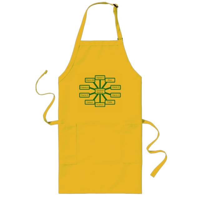 Tablier Long Tomates Nutrition Cuisine Cuisine Apron (Devant)