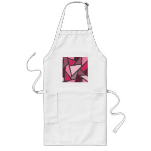 Tablier Long Tons de motif en vitrail rose