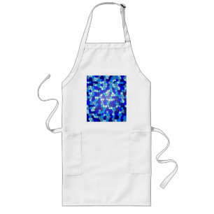 Tablier Long Tons de verre de couleur bleue par Shirley Taylor