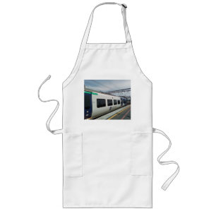 Tablier Long Train bleu et blanc