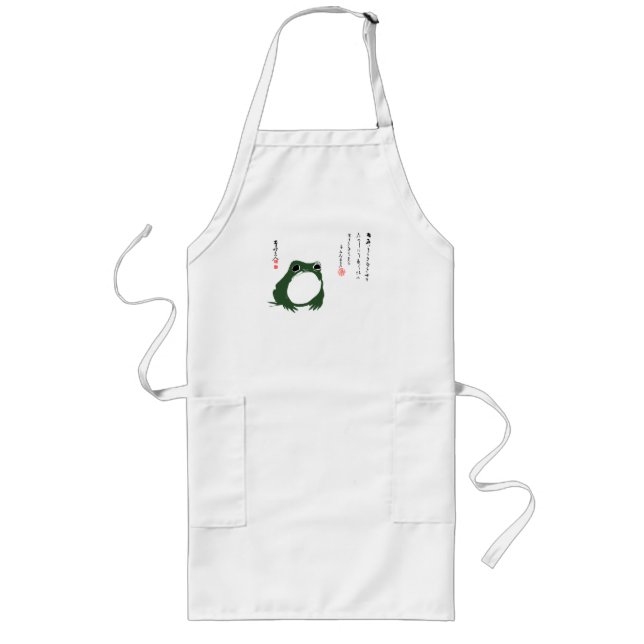 Tablier Long Triste grenouille japonaise crapaud du XIXe siècle (Devant)