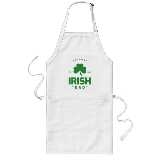 Tablier Long Un père irlandais chanceux (Devant)