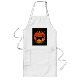 TABLIER LONG VACHE HALLOWEEN COSTUME CITROUILLE AUTOMNE SAISON