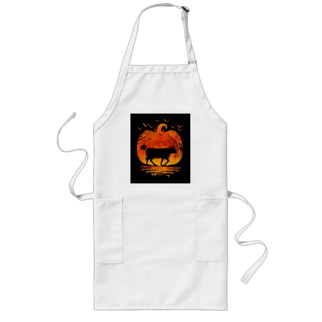 TABLIER LONG VACHE HALLOWEEN COSTUME CITROUILLE AUTOMNE SAISON (Devant)