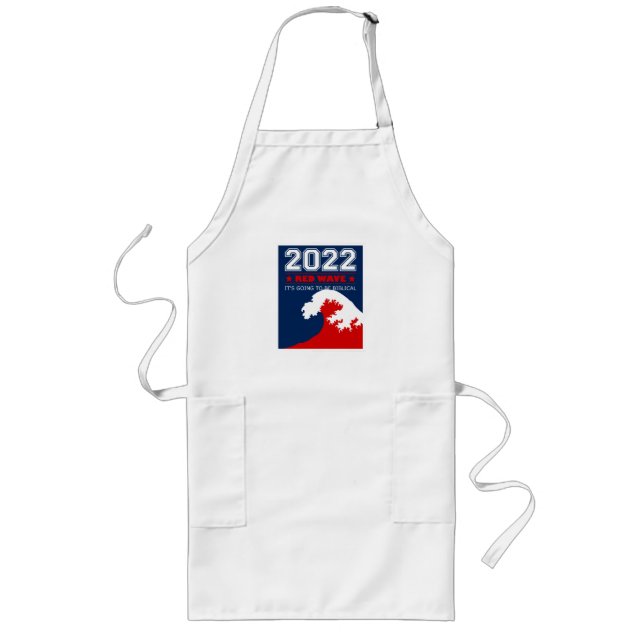 Tablier Long VAGUE ROUGE 2022 Élections de mi-mandat USA (Devant)