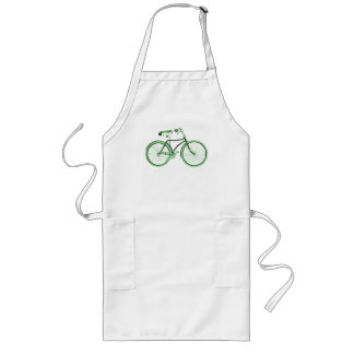 Tablier Long Vélo vert vintage