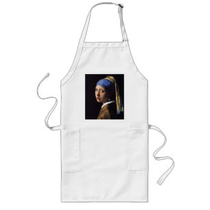 Tablier Long Vermeer Girl Pearl Élevant Masterpiece Peinture