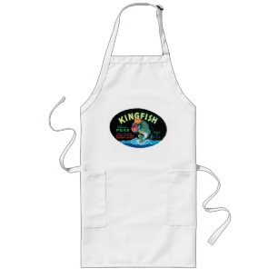 Tablier Long Vintage Kingfish Peas Label - Apron