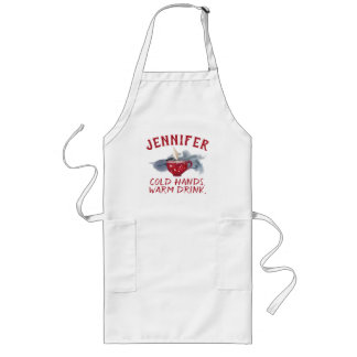 Tablier Long Votre nom Red Steaming Cup Long Apron