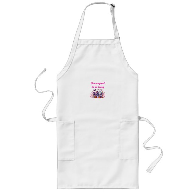 Tablier Long Whimsical Halloween Ponies Illustration – "Too Mag (Devant)