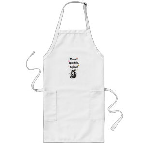 Tablier Long Whimsical Unicorn Line Art – "Creeper, Sparkle, Re