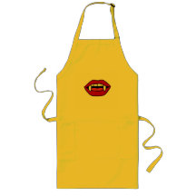 Yellow color vampire mouth apron