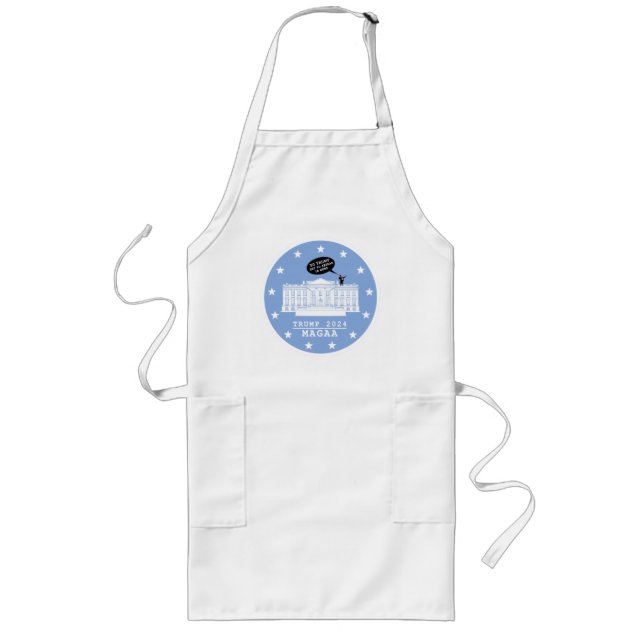 TABLIER LONG YO TRUMP - WHITEHOUSE LONG APRON (Devant)