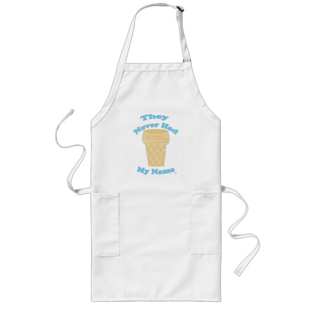 Tablier Long Yummy Name Cone Funny Ice Cream Slogan (Devant)