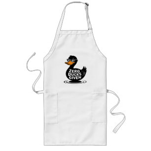 Tablier Long Zéro Canard Donné - Design de canard drôle et cool