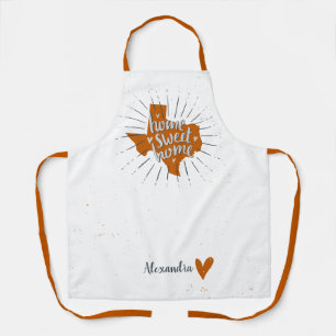 Tablier Longhorn Burnt Orange Home Sweet Home Texas