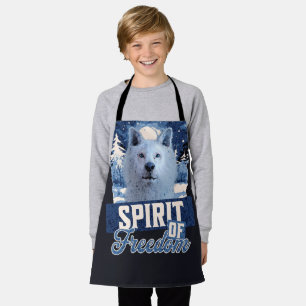 Tablier Loup Arctique Esprit de liberté Création faunique