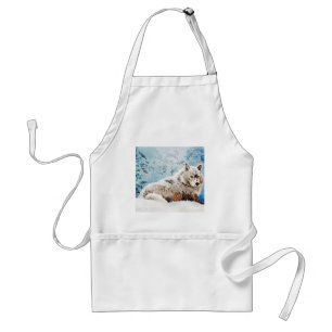 Tablier Loup En Neige