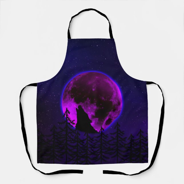 TABLIER LOUP HURLANT LUNE MAGENTA   (Recto)