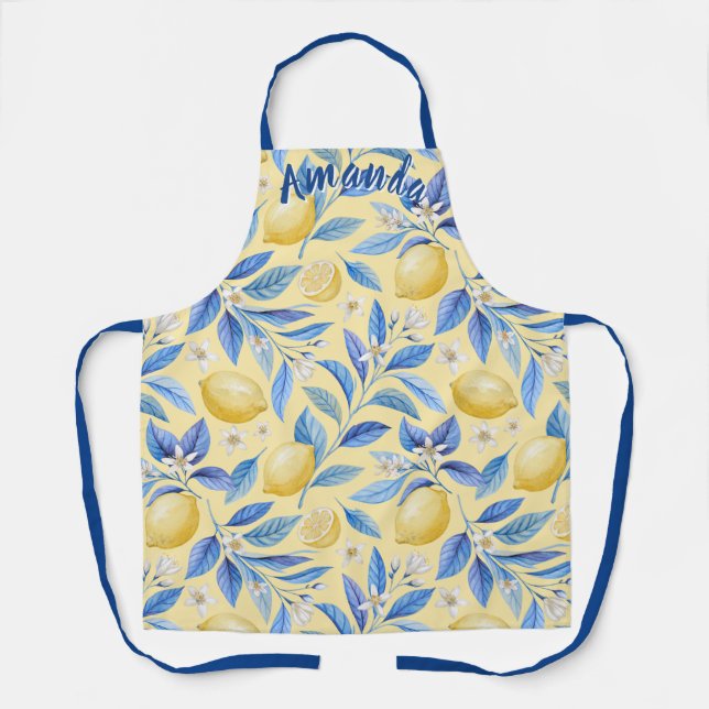 Tablier Louvain de citron personnalisé (Recto)