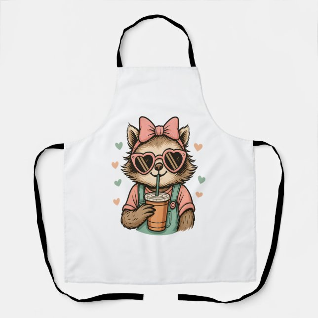 Tablier Louveur de café Sloth Girl (Recto)