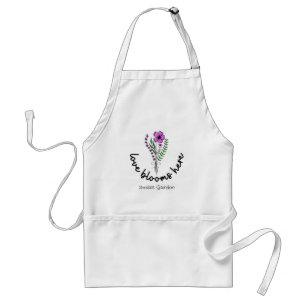 Tablier Love Blooms Ici Personnaliser Nom Jardinage Amateu