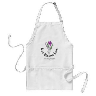 Tablier Love Blooms Ici Personnaliser Nom Jardinage Amateu