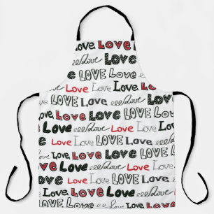 Tablier Love Marker Texture Arrière - plan sans couture
