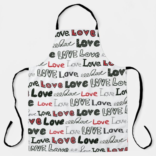 Tablier Love Marker Texture Arrière - plan sans couture (Recto)