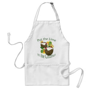Tablier Luau Tropical Party Funny Cocut Drink Apron