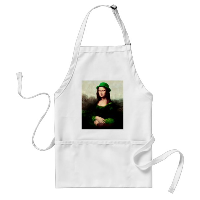 Tablier Lucky Mona Lisa St. Patrick's Day (Devant)