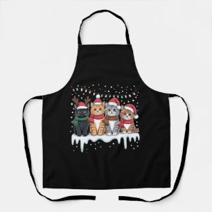 Tablier Lumière de Noël de chat Renne Santa Amateur de cha