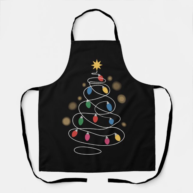 Tablier Lumières de Noël Arbre  (Recto)