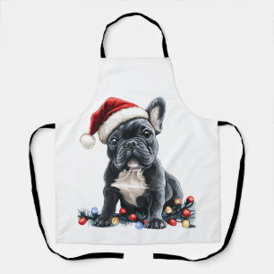 Tablier Lumières de Noël Bouledogue Français Cadeaux Chien
