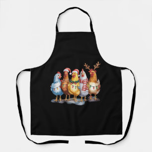 Tablier Lumières de Noël de poulet drôle Ferme Animal Noël