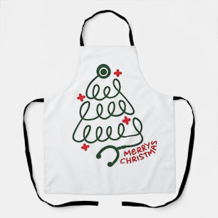Tablier Lumières de sapin de Noël Stéthoscope Blouse de so