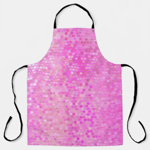 Tablier Lumineuse mosaïque abstraite rose avec brillance