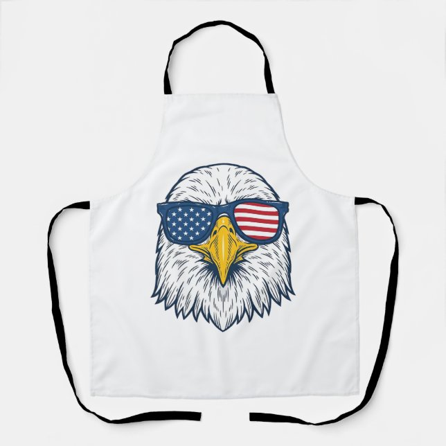 Tablier Lunettes de soleil aigle patriotique dessin vector (Recto)