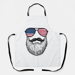 Tablier Lunettes de soleil barbe patriotique vintage T-shi