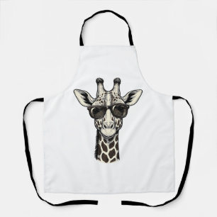 Tablier Lunettes de soleil de girafe cool T-shirt à gravur