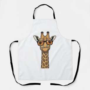 Tablier Lunettes de soleil de girafe cool T-shirt à gravur