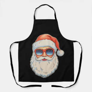 Tablier Lunettes de soleil de Noël rétro visage Santa Noël