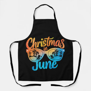 Tablier Lunettes de soleil Noël en juin Vacances d'été drô