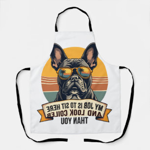 Tablier Lunettes de soleil Vintage French Bulldog Mon trav
