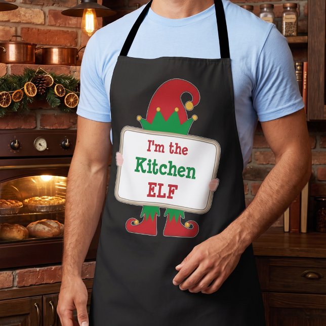 Tablier Lutin de cuisine drôle Noël vacances (Créateur téléchargé)