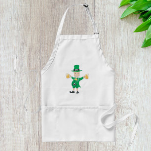 Tablier Lutin de la Saint-Patrick avec des chopes de bière