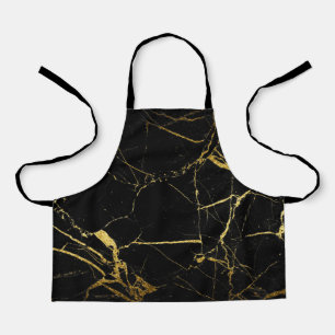 Tablier Luxe Black and Gold Marble