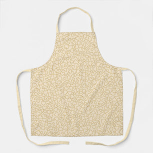 Tablier Luxe Moderne Élégant Amour Or Coeur