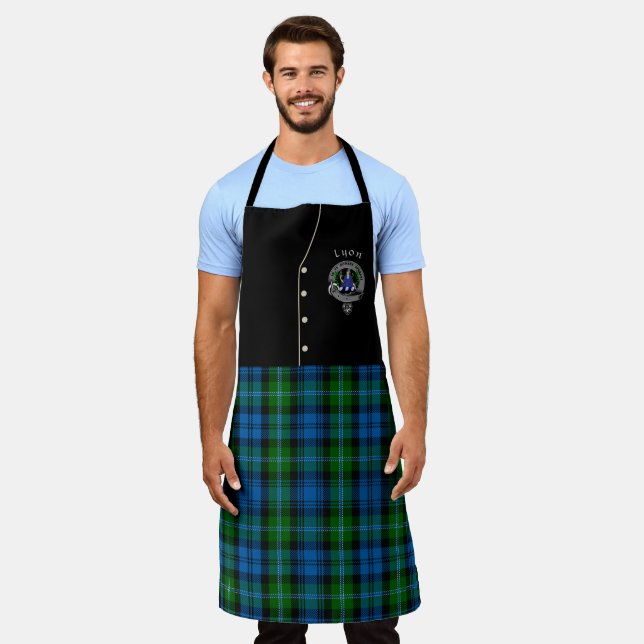 Tablier Lyon Clan Badge & Tartan Kilt Apron (Porté)