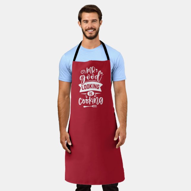 Tablier M. beau look Mens Funny BBQ Grilling (Porté)